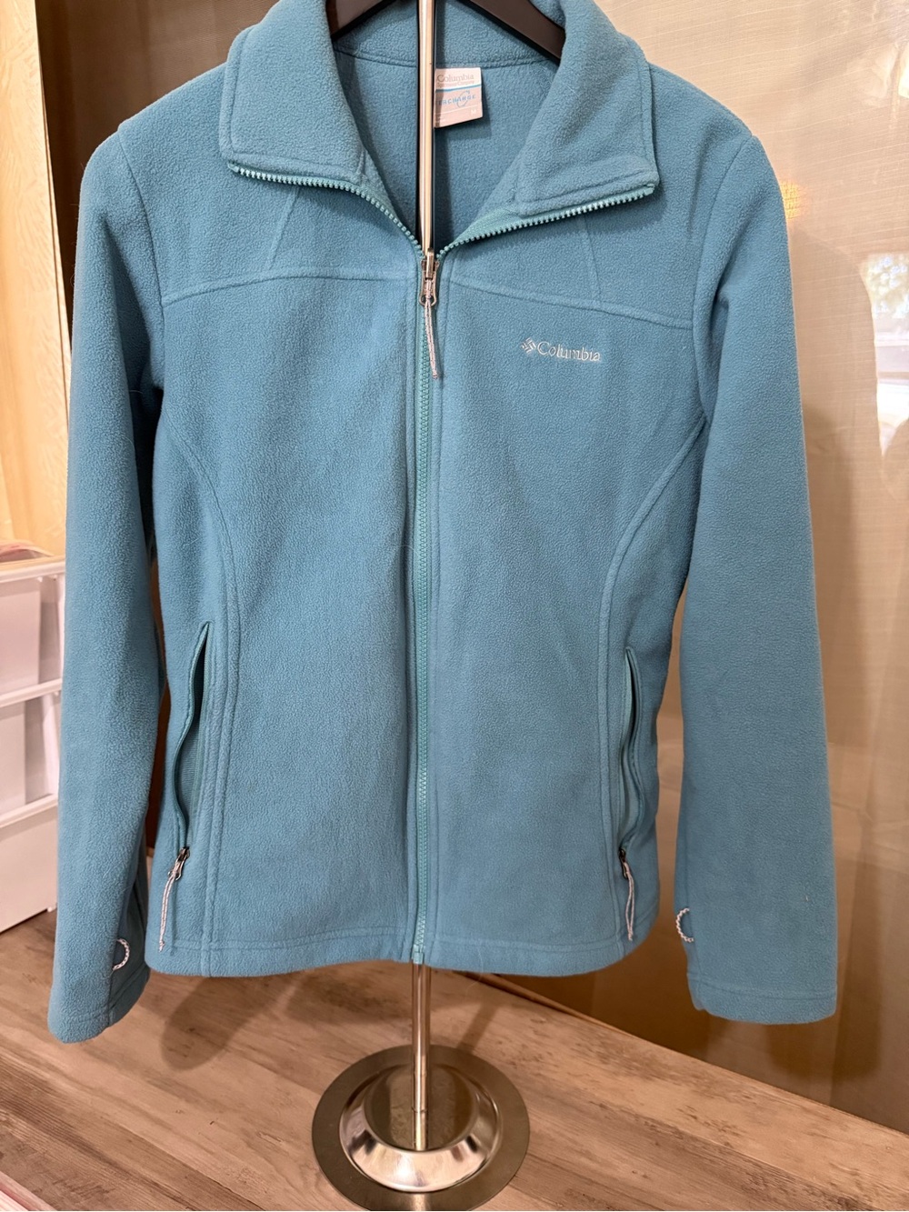 Columbia Light Teal Full-Zip Fleece Jacket